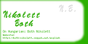 nikolett both business card